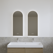 Spiegel Gliss Gaya Boog 50x120cm Indirecte LED Verlichting dimbaar en verwarming