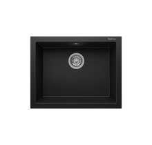 Spoelbak keuken Graniet Zwart RealStone Troya 52x47cm Inclusief Aansluitstukken