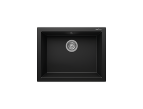 Spoelbak keuken Graniet Zwart RealStone Troya 52x47cm Inclusief Aansluitstukken