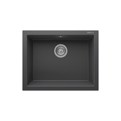 Spoelbak keuken Graniet Antraciet RealStone Troya 52x47cm Inclusief Aansluitstukken