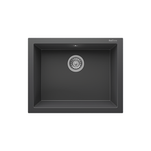 Spoelbak keuken Graniet Antraciet RealStone Troya 52x47cm Inclusief Aansluitstukken