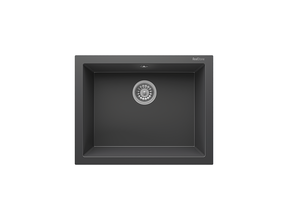 Spoelbak keuken Graniet Antraciet RealStone Troya 52x47cm Inclusief Aansluitstukken