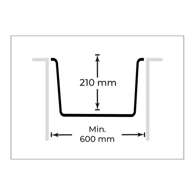 Spoelbak keuken Graniet Antraciet RealStone Troya 52x47cm Inclusief Aansluitstukken