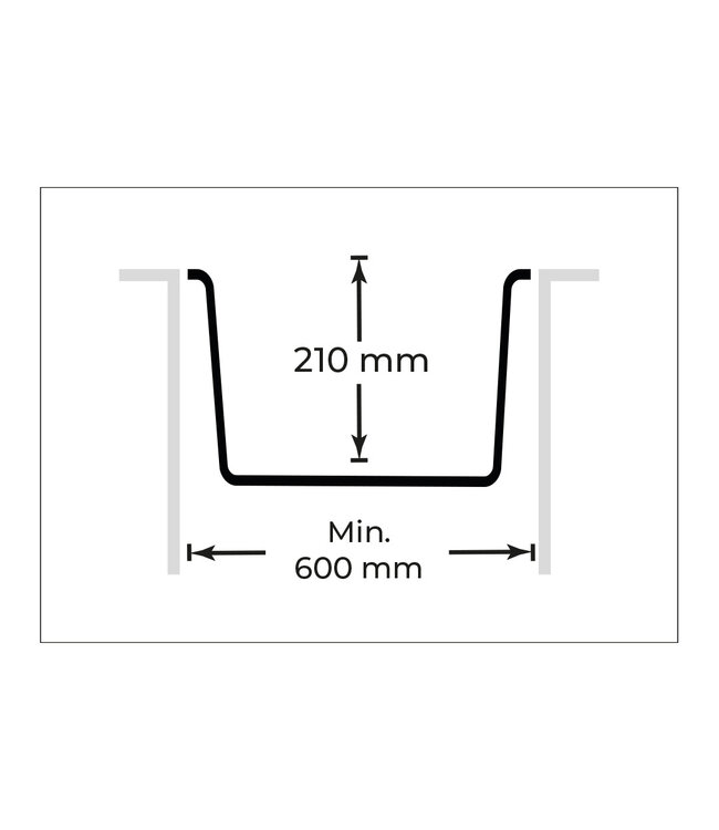 Spoelbak keuken Graniet Antraciet RealStone Troya 52x47cm Inclusief Aansluitstukken