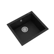 Spoelbak keuken Graniet Antraciet RealStone Troya 52x47cm Inclusief Aansluitstukken