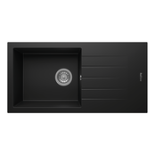 Spoelbak keuken Graniet Antraciet RealStone Troya 86x50cm Inclusief Aansluitstukken