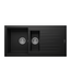 Spoelbak keuken Graniet Zwart RealStone Troya 100x50cm Inclusief Aansluitstukken