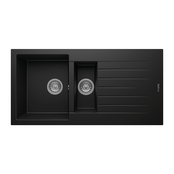 Spoelbak keuken Graniet Antraciet RealStone Troya 100x50cm Inclusief Aansluitstukken Spoelbak keuken Graniet Antraciet RealStone Troya 100x50cm Inclusief Aansluitstukken