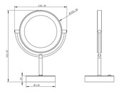 Make Up spiegel met licht Mat Zwart - 38.4145 Make Up spiegel met licht Mat Zwart - 38.4145