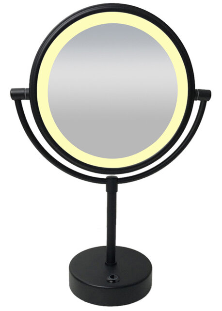 Make Up spiegel met licht Mat Zwart - 38.4145 Make Up spiegel met licht Mat Zwart - 38.4145