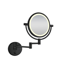 Make Up Spiegel Mat Zwart Wandmontage Kantelbaar - 38.4140