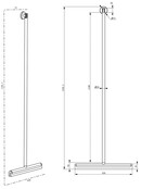 Vloerwisser Wiesbaden Alonzo Geborsteld RVS met ophanghaak - 28.9032 Vloerwisser Wiesbaden Alonzo Geborsteld RVS met ophanghaak - 28.9032