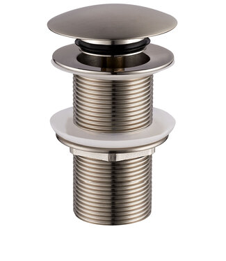 Wiesbaden Afvoerplug Geborsteld Staal Wiesbaden Unimatch Clickwaste Verlengd 5/4" 10cm - 33.4472