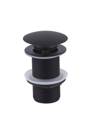 Wiesbaden Afvoerplug Mat Zwart Wiesbaden Unimatch Clickwaste Verlengd 5/4" 10cm - 33.4473