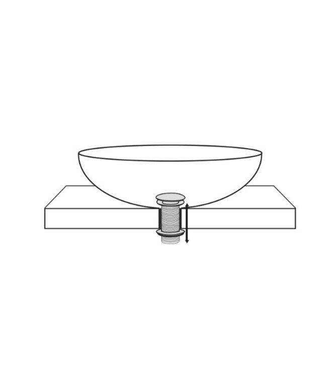 Afvoerplug Mat Wit Wiesbaden Unimatch Clickwaste Verlengd 5/4" 10cm - 33.4451