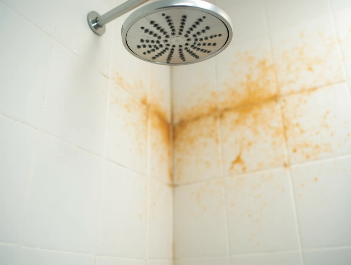 Hoe kun je oranje aanslag in de douche verwijderen?
