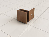 Douchewand 90cm Wiesbaden Less⎢Geborsteld Brons Koper⎢8mm Spiegel naar Rookglas - 20.3170