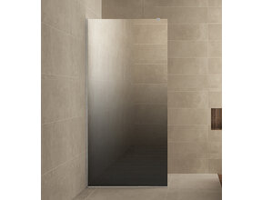 Douchewand 80cm Wiesbaden Less⎢Geborsteld Brons Koper⎢8mm Spiegel naar Rookglas - 20.3163