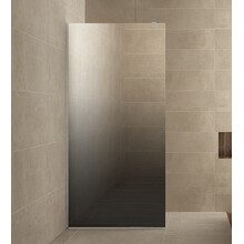 Douchewand 120cm Wiesbaden Less⎢Geborsteld Brons Koper⎢8mm Spiegel naar Rookglas - 20.3184