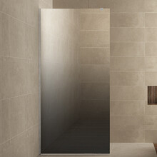 Douchewand 80cm Wiesbaden Less⎢Geborsteld Messing⎢8mm Spiegel naar Rookglas - 20.3161