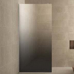 Douchewand 80cm Wiesbaden Less⎢Geborsteld Messing⎢8mm Spiegel naar Rookglas - 20.3161