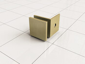 Douchewand 100cm Wiesbaden Less⎢Geborsteld Messing⎢8mm Spiegel naar Rookglas - 20.3175