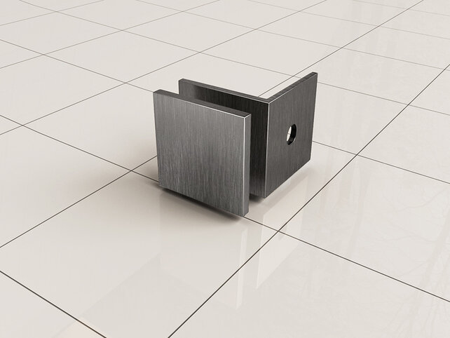 Douchewand 90cm Wiesbaden Less⎢Gunmetal⎢8mm Spiegel naar Rookglas - 20.3169