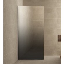 Douchewand 80cm Wiesbaden Less⎢Mat Wit⎢8mm Spiegel naar Rookglas - 20.3160