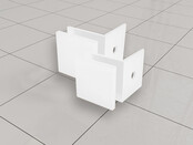 Douchewand 90cm Wiesbaden Less⎢Mat Wit⎢8mm Spiegel naar Rookglas - 20.3167