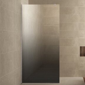 Douchewand 120cm Wiesbaden Less⎢Mat Wit⎢8mm Spiegel naar Rookglas - 20.3181