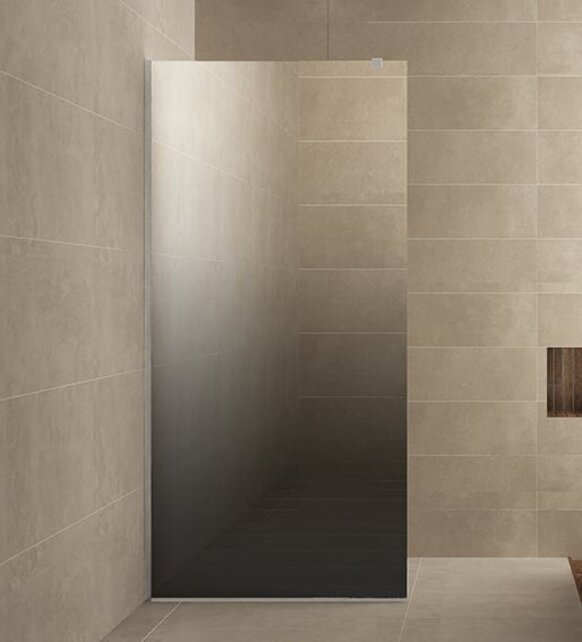 Douchewand 80cm Wiesbaden Less⎢Geborsteld Staal⎢8mm Spiegel naar Rookglas - 20.3158 Douchewand 80cm Wiesbaden Less⎢Geborsteld Staal⎢8mm Spiegel naar Rookglas - 20.3158