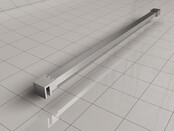 Douchewand 90cm Wiesbaden Less⎢Geborsteld Staal⎢8mm Spiegel naar Rookglas - 20.3165