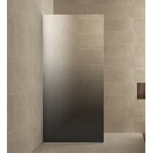 Douchewand 120cm Wiesbaden Less⎢Geborsteld Staal⎢8mm Spiegel naar Rookglas - 20.3179