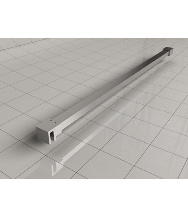 Douchewand 100cm Wiesbaden Less⎢Chroom⎢8mm Spiegel naar Rookglas - 20.3171