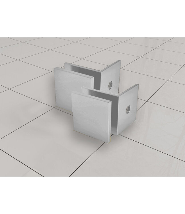 Douchewand 100cm Wiesbaden Less⎢Chroom⎢8mm Spiegel naar Rookglas - 20.3171