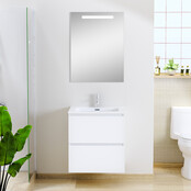 Sephia badmeubel compleet met LED spiegel 60 cm mat wit - 38.4313