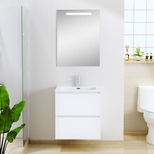 Sephia badmeubel compleet met LED spiegel 60 cm mat wit - 38.4313