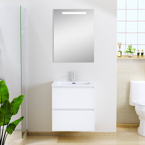 Sephia badmeubel compleet met LED spiegel 60 cm mat wit - 38.4313