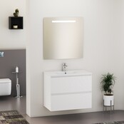 Sephia badmeubel compleet met LED spiegel 80 cm mat wit - 38.4300 Sephia badmeubel compleet met LED spiegel 80 cm mat wit - 38.4300