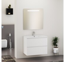 Sephia badmeubel compleet met LED spiegel 80 cm mat wit - 38.4300