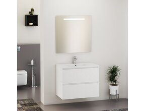 Sephia badmeubel compleet met LED spiegel 80 cm mat wit - 38.4300