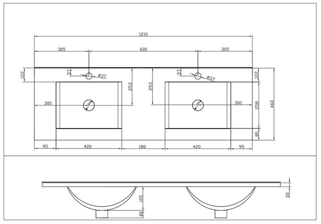 Sephia badmeubel compleet met LED spiegel 120 cm mat wit - 38.4310 Sephia badmeubel compleet met LED spiegel 120 cm mat wit - 38.4310