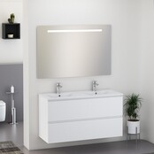 Sephia badmeubel compleet met LED spiegel 120 cm mat wit - 38.4310 Sephia badmeubel compleet met LED spiegel 120 cm mat wit - 38.4310