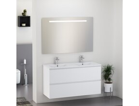 Sephia badmeubel compleet met LED spiegel 120 cm mat wit - 38.4310