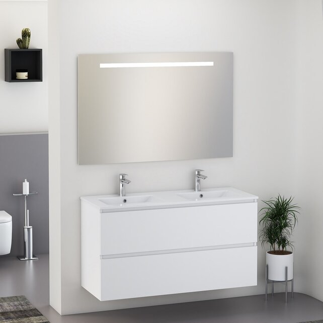 Sephia badmeubel compleet met LED spiegel 120 cm mat wit - 38.4310 Sephia badmeubel compleet met LED spiegel 120 cm mat wit - 38.4310