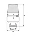 Radiatorkraan Mat Zwart Axiaal Thermostatische radiatorventiel 1/2''x15mm