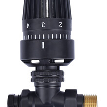 Radiatorkraan Mat Zwart Recht Thermostatische radiatorventiel 1/2''x15mm