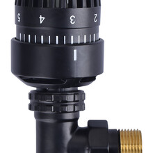 Radiatorkraan Mat Zwart Haaks Thermostatische radiatorventiel 1/2''x15mm