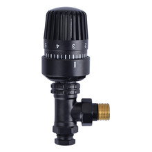 Radiatorkraan Mat Zwart Haaks Thermostatische radiatorventiel 1/2''x15mm