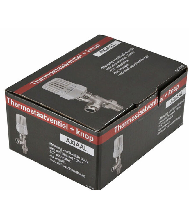 Radiatorkraan Wit Axiaal Thermostatische radiatorventiel 1/2''x15mm